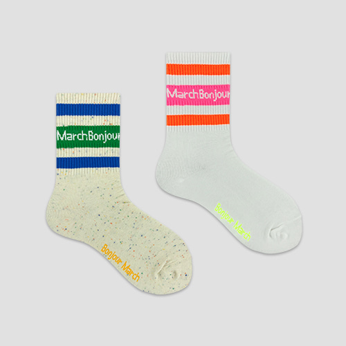 [봉주르마치] Bonjourmarch sporty socks