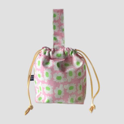 [소곤소곤] bloom pink string bag