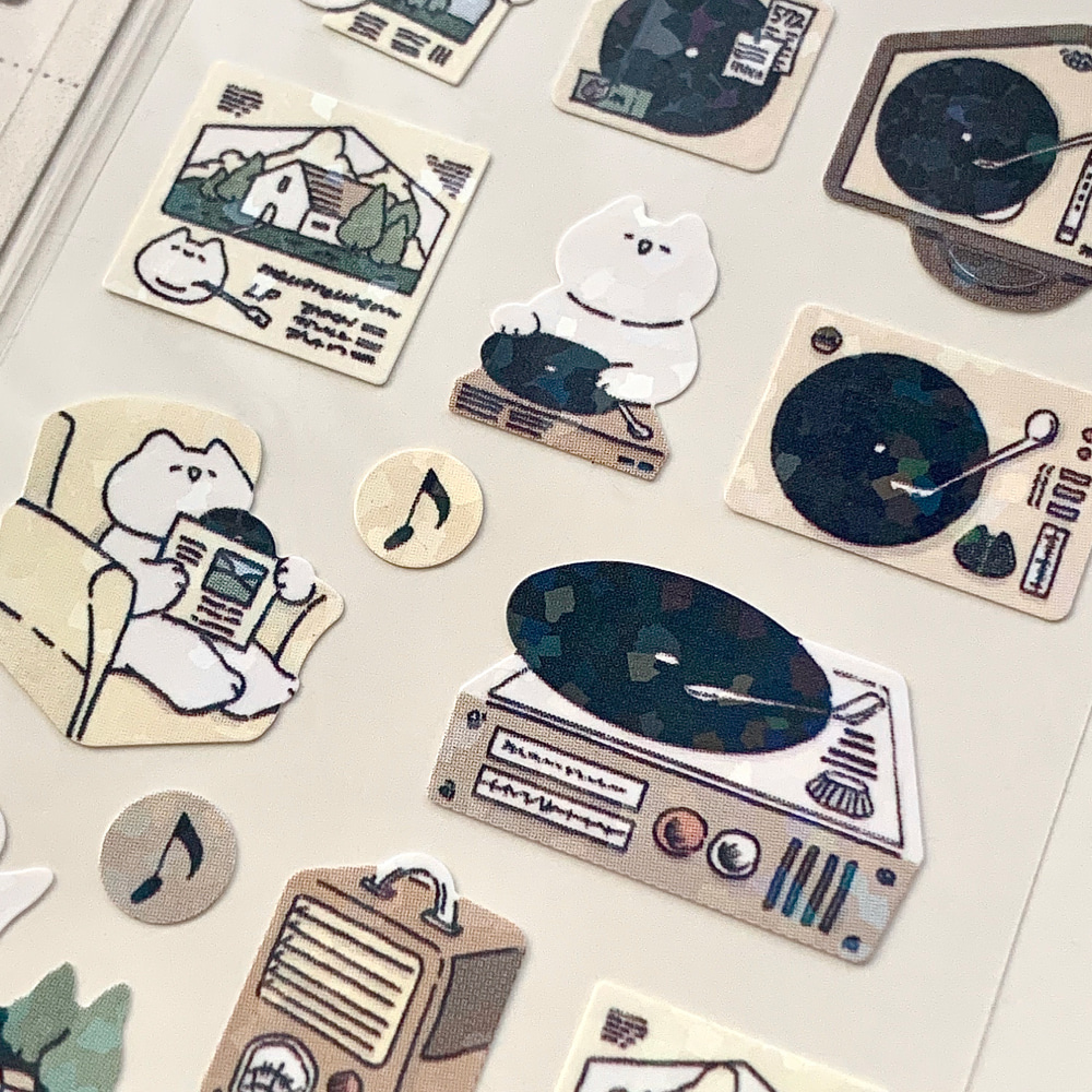 [냥냥빔] vintage sticker - LP (재입고)