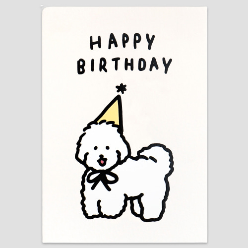 [제로퍼제로] 프레스 카드 - 강아지3 생일축하 (4차입고)