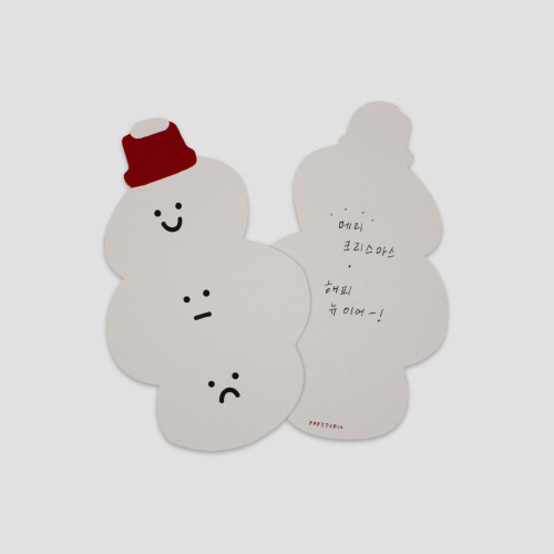 [ppp studio] snowman card (재입고)