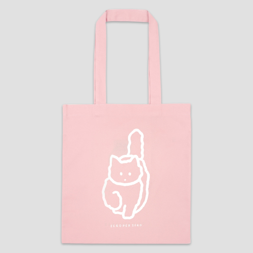 [제로퍼제로] 천가방 - 고양이 핑크