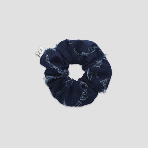 [브리즈아카이브] Denim Scrunchie - Deep blue (재입고)