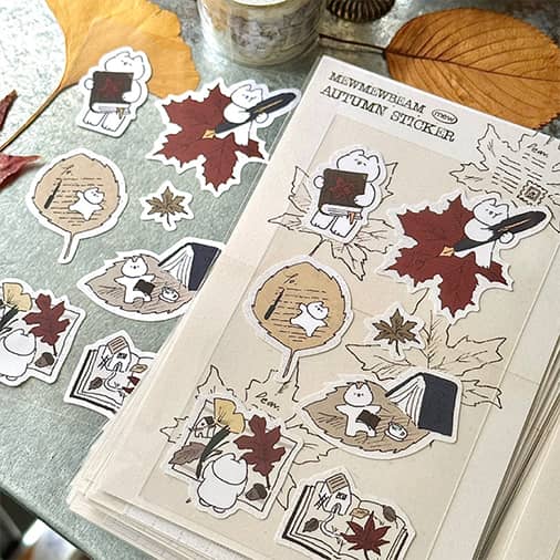 [냥냥빔] Autumn stickers (2종)
